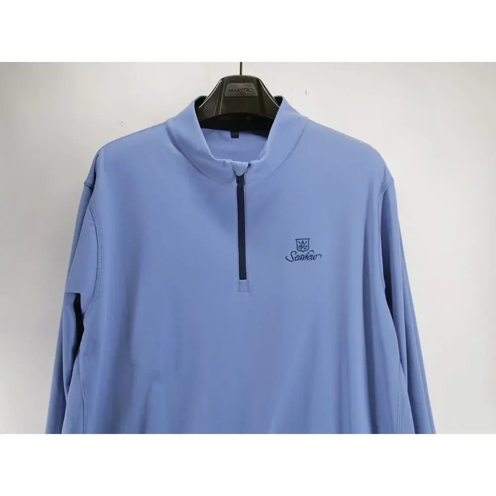 Greyson Tate Performance Quarter Zip Pullover XXL Blue Seaview Golf Club 1914